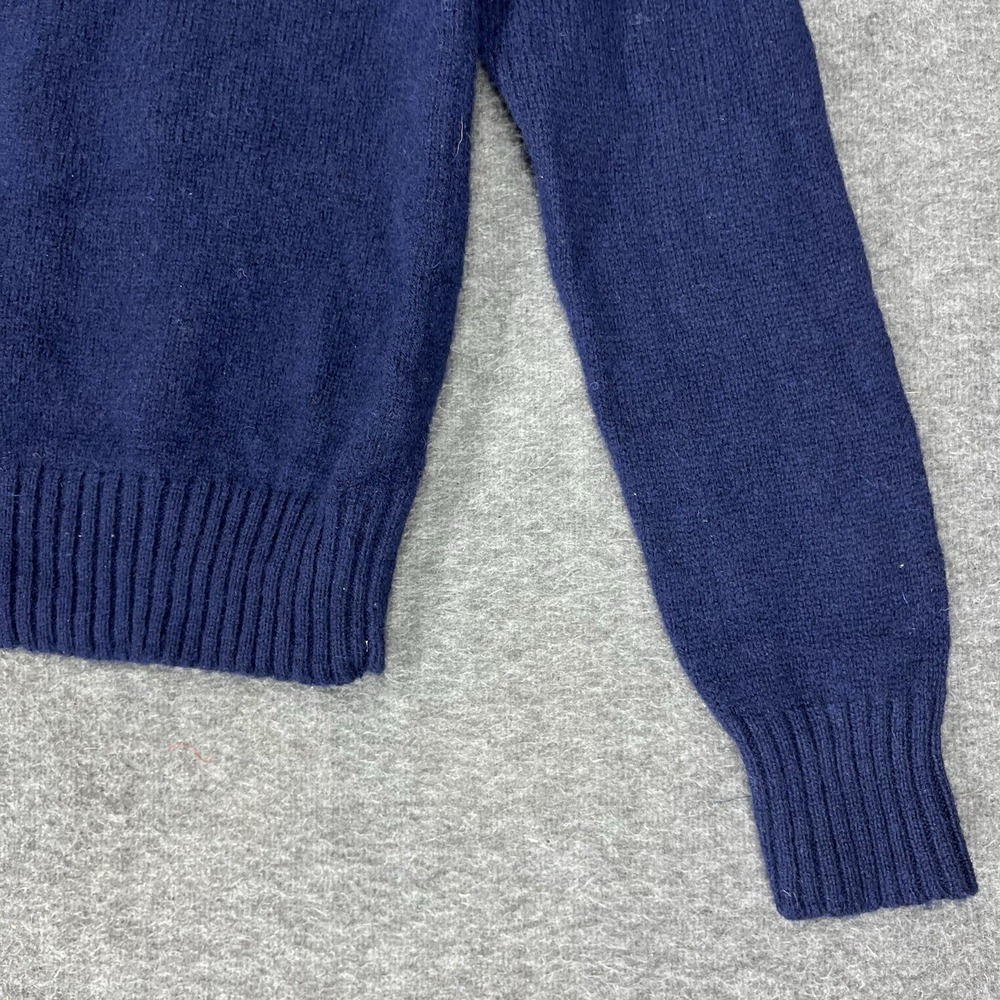 Vintage 1970s Izod Lacoste Sweater Mens Large Blue 100% Wool Long Sleeve - Picture 3 of 16